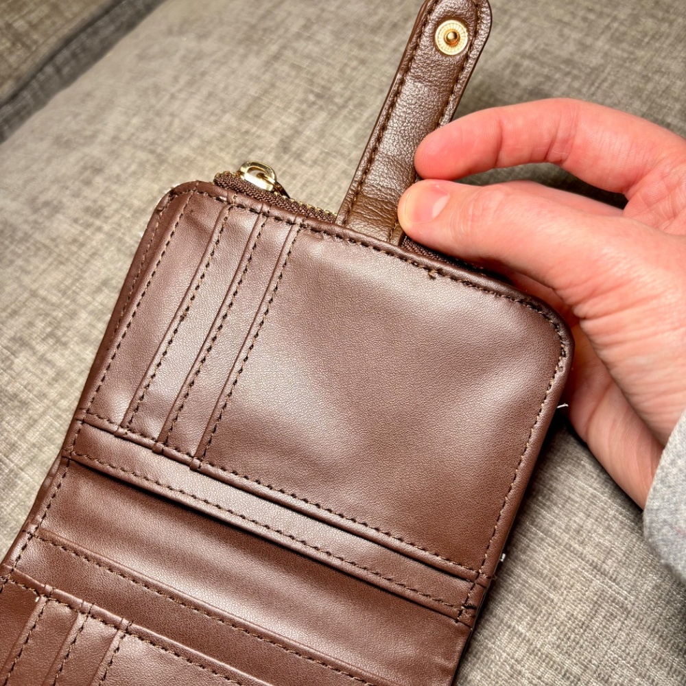 London Fog Zip Around Wallet for Women Café - Picture 10 of 11